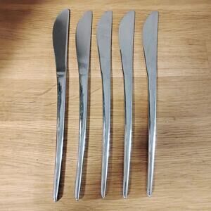 5 WMF Cromargan Nordic 9 3/4" Dinner Knives Knife Stainless Steel